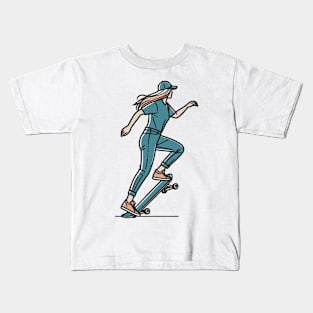 Skate Girl Kids T-Shirt